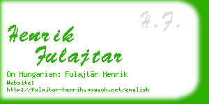 henrik fulajtar business card